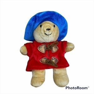 Paddington Small Teddy Bear Red Jacket Blue Hat Kids Plush Stuffed Toy
